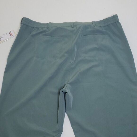 NEW 18 ZIP POCKETS SAGE GREEN LIGHTWEIGHT 32 COOL DRESS CASUAL PANTS 1X 2X NWT - Picture 7 of 14